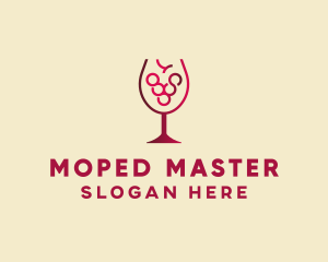 Grape Wine Glass  logo design