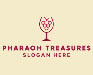 Grape Wine Glass  logo design