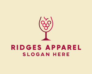 Grape Wine Glass  logo design