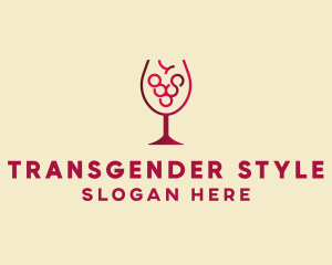 Grape Wine Glass  logo design