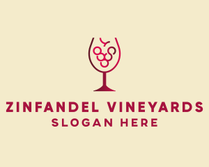 Grape Wine Glass  logo design