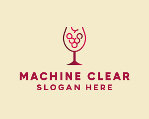 Grape Wine Glass  logo design