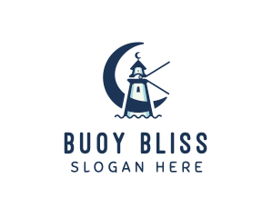 Buoy - Night Lighthouse Tower logo design