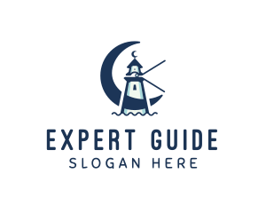 Guide - Night Lighthouse Tower logo design