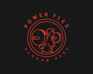 Muscular - Muscular Man Bodybuilder logo design