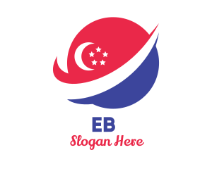Tourism - Planet Singapore Orbit logo design