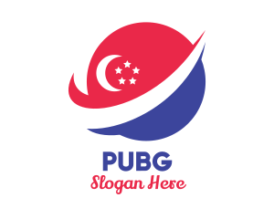 Country - Planet Singapore Orbit logo design