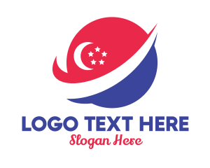 Asia - Planet Singapore Orbit logo design