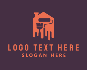 House - House Painting Tools logo design