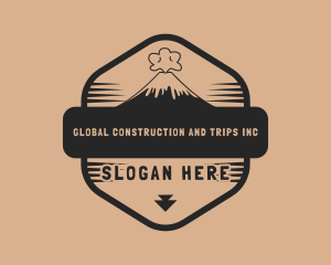 Peak - Volcano Eruption Scenery logo design