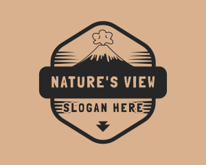 Scenery - Volcano Eruption Scenery logo design
