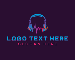 Headphones - Audio Music Headphones logo design