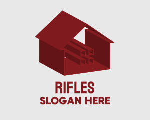 House Hunting - Red 3D House logo design