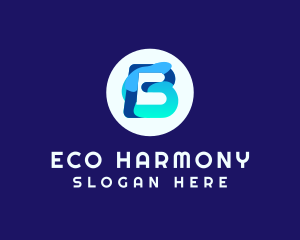 Biodiversity - Blue Water Liquid Letter B logo design