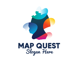 Colorful German Map  logo design