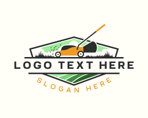 Lawn Mowing - Lawn Care Landscaping Grass logo design