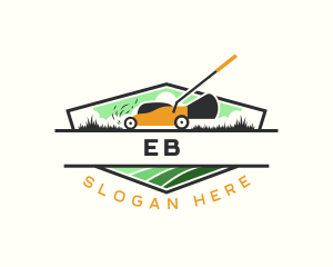 Lawn Care Landscaping Grass logo design