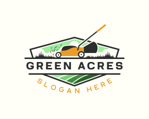 Lawn Care Landscaping Grass logo design