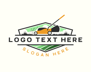 Grass Cutter - Lawn Care Landscaping Grass logo design