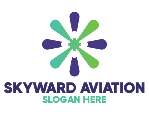 Aviation Propeller Blade logo design