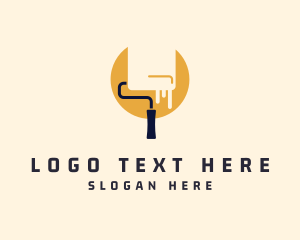 House Paint - Renovation Paint Roller logo design