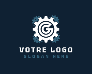 Machinery - Automotive Gear Engine Letter G logo design