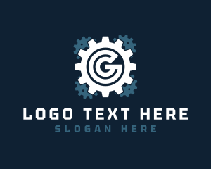 Automotive - Automotive Gear Engine Letter G logo design