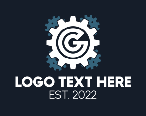 Engine - Automotive Gear Engine Letter G logo design