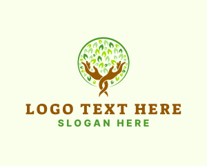 Eco - Nature Tree Hand logo design