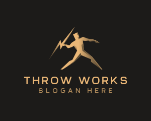 Throw - Lightning Bolt Man logo design
