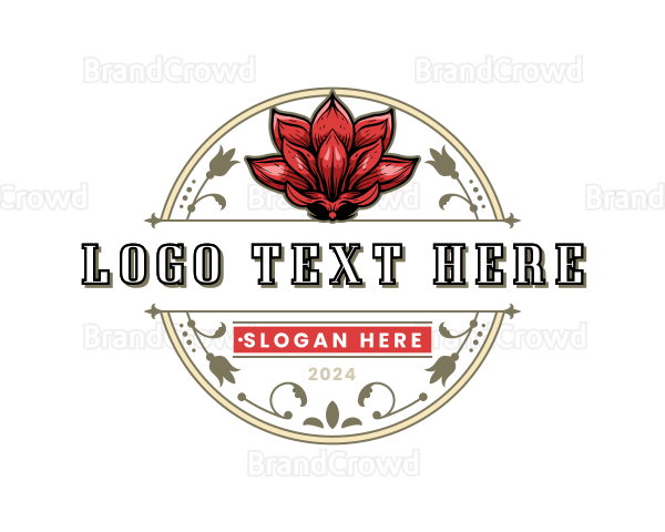 Magnolia Flower Blossom Logo