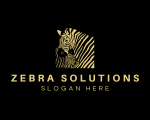 Zebra - Gradient Zebra Baby logo design