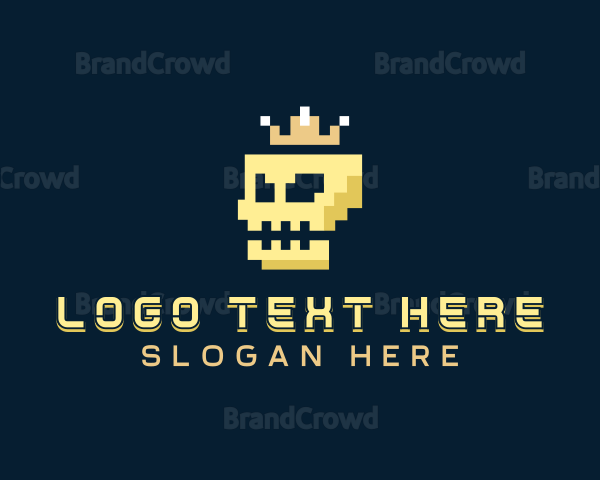 Gaming Pixel Skull Logo