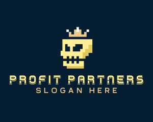 Gaming Pixel Skull Logo