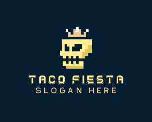 Gaming Pixel Skull Logo