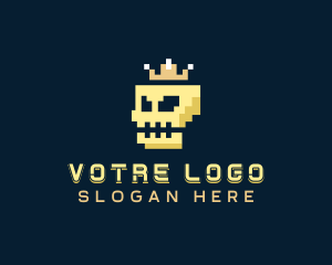 Gaming Pixel Skull Logo