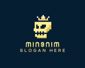 Gaming Pixel Skull Logo
