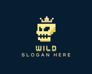 Gaming Pixel Skull Logo