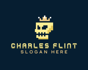 Game - Gaming Pixel Skull logo design
