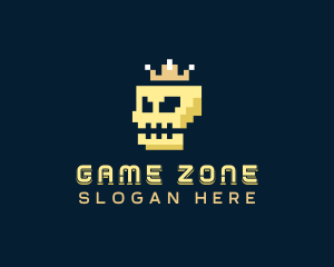 Gaming Pixel Skull logo design