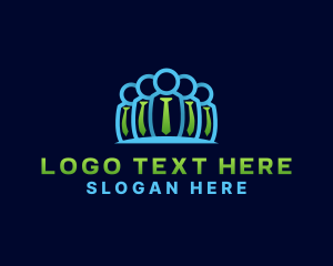 Suitcase - Human Resource Employee Community logo design