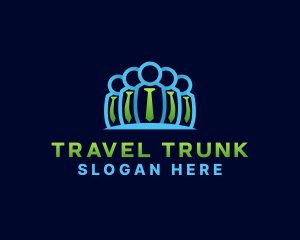 Suitcase - Human Resource Employee Community logo design