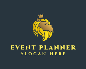 Investor - Gold Lion Crown logo design