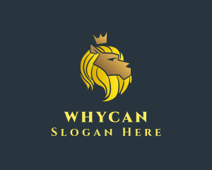 Asset Management - Gold Lion Crown logo design