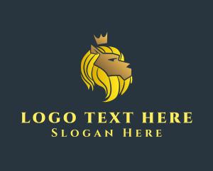 Gold Lion Crown Logo