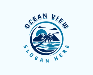 Palm Tree Mountain Resort logo design