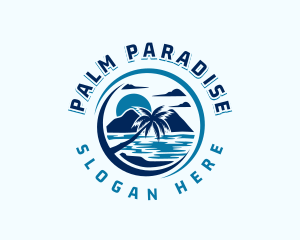 Palm Tree Mountain Resort logo design