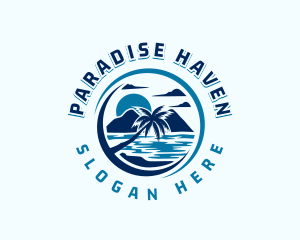 Palm Tree Mountain Resort logo design