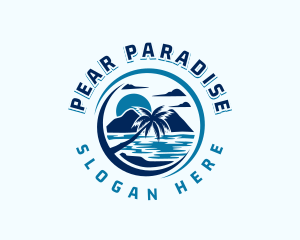 Palm Tree Mountain Resort logo design