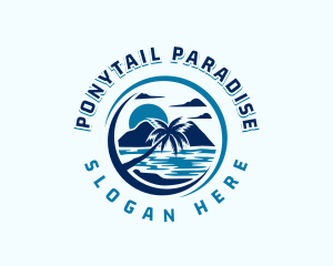 Palm Tree Mountain Resort logo design